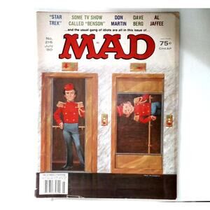 Mad Magazine #216 July 1980 - Benson, Star Trek, Dave Berg, Al Jaffee - Vintage